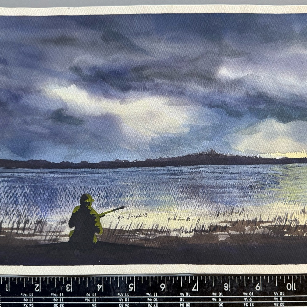 Vietnam War Serene Landscape Watercolor Original Art by Ron Pekar - Picture 6 of 8